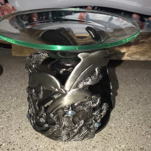 PartyLite Other - Pewter dancing dolphins candle holder